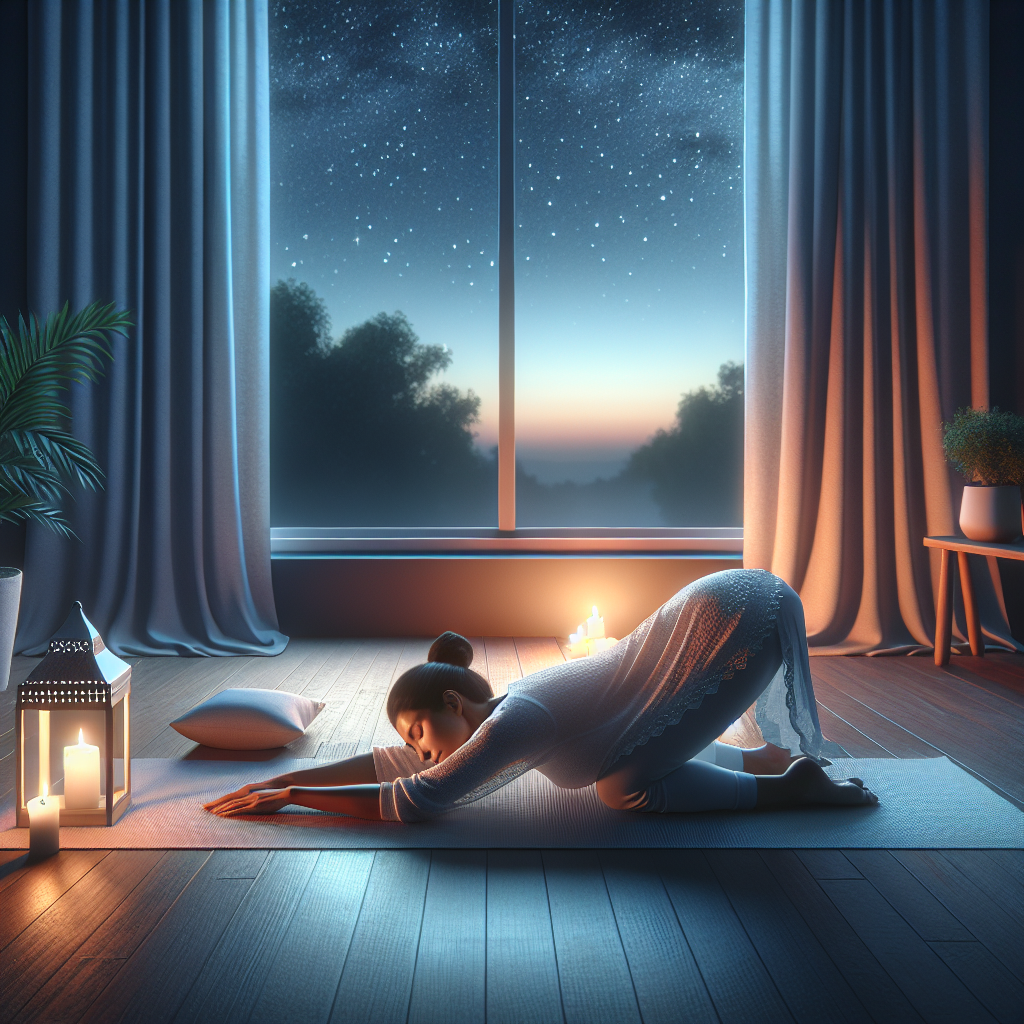 yoga voor het slapen gaan 