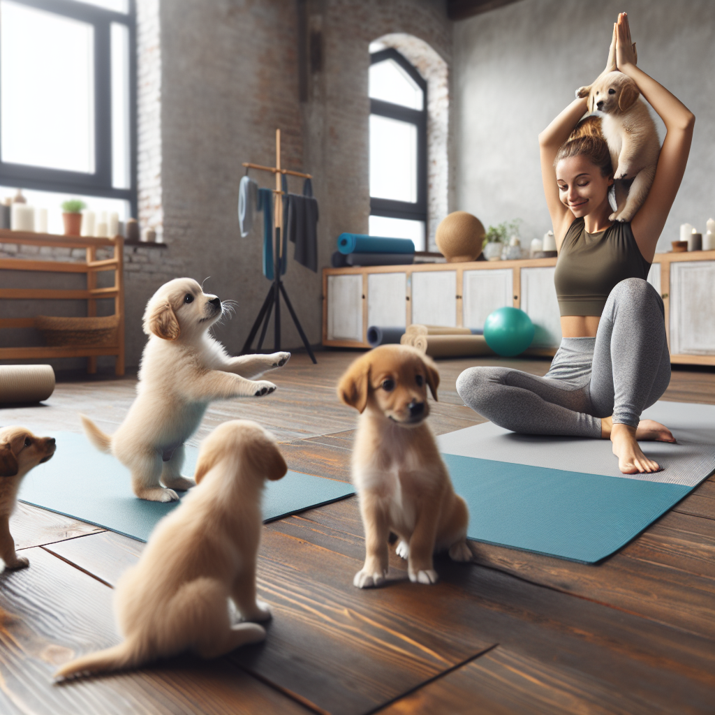 yoga met puppies 